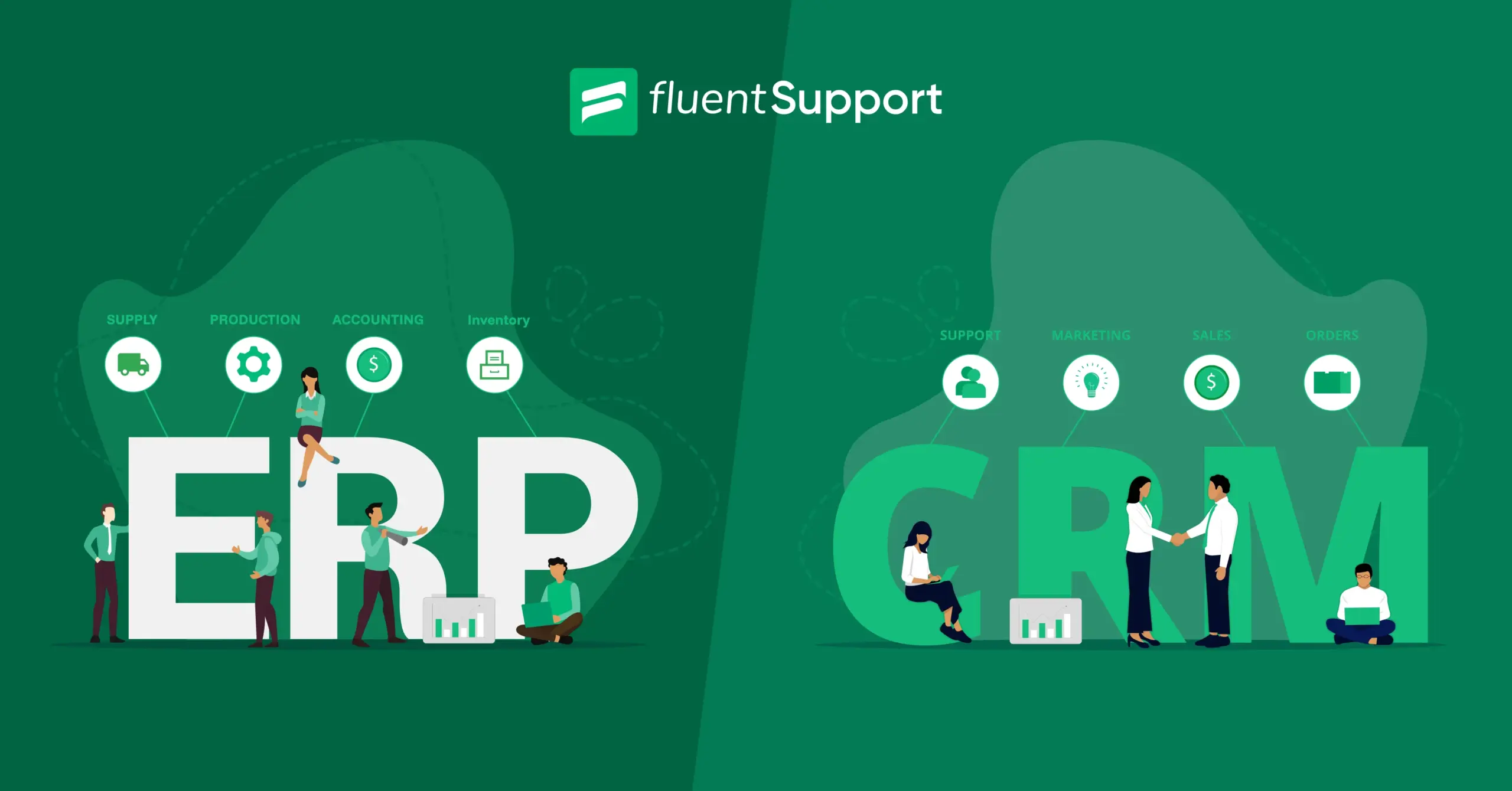 ERP VS CRM, CRM and ERP comparison